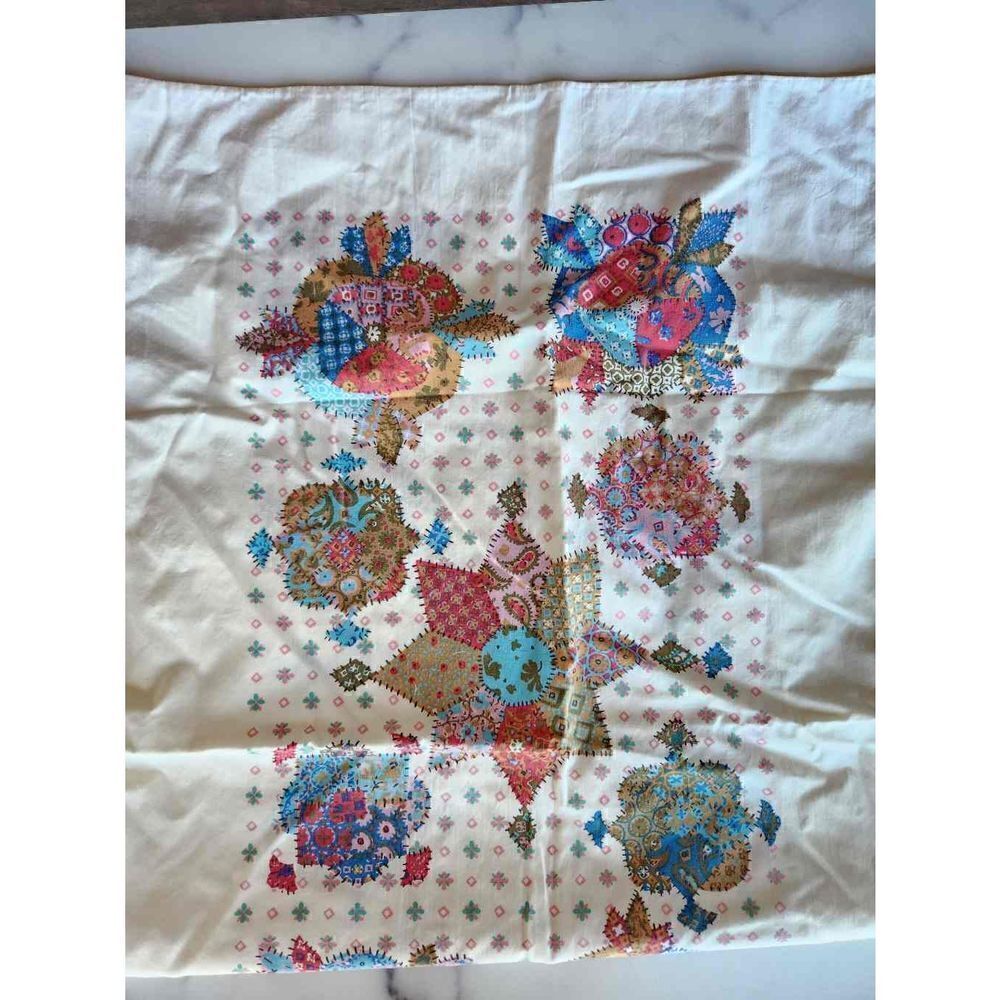 Vintage 90s quilted stitch pillowcase 1 single sham